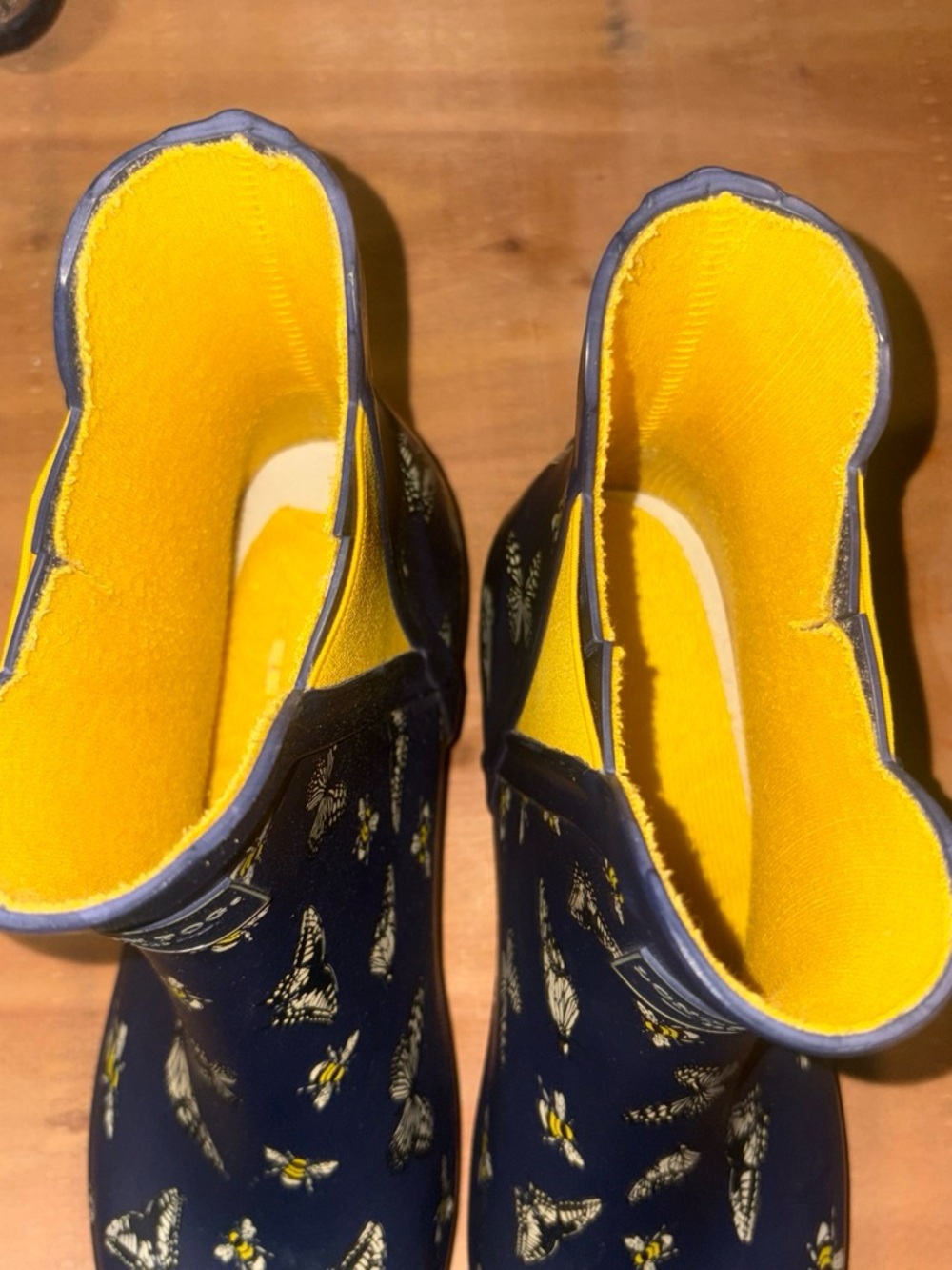 London Fog Navy Butterflies & Bees Rain Boots - Picture 3 of 6